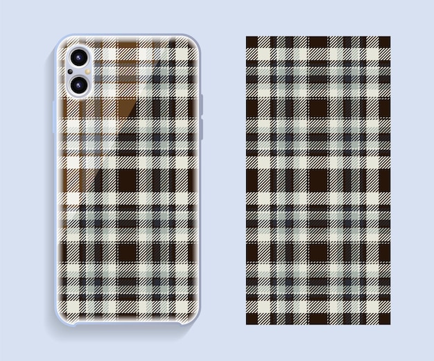 Conception De La Couverture Du Smartphone. Modèle De Modèle Pour La Partie Arrière Du Téléphone Portable.