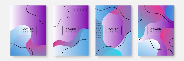 Conception de couverture géométrique colorée