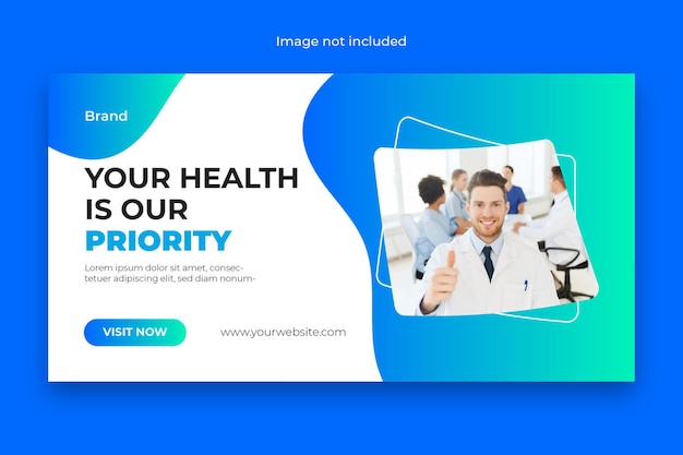 Conception de couverture de médias sociaux de promotion médicale
