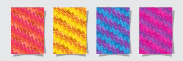 Conception de couverture moderne définie vecteur de modèle de fond d'élément de texture colorée