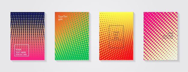 Conception de couverture moderne minimale Dégradés colorés dynamiques Futurs motifs géométriques