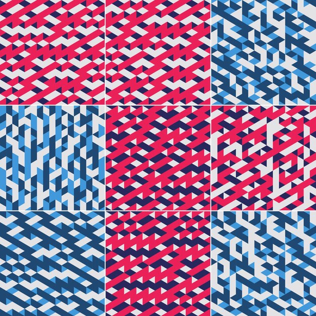 Conception de la couverture avec un motif hexagonal dans les tons de bleu