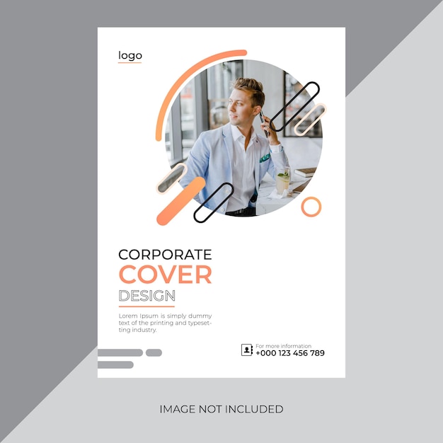 Vecteur conception de couverture polyvalente de brochure d'entreprise de rapport annuel moderne ou conception propre de dépliant