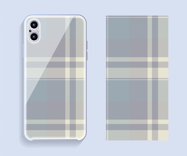 Conception De Couverture De Smartphone, Motif Géométrique Pour La Partie Arrière Du Téléphone Mobile. Design Plat.