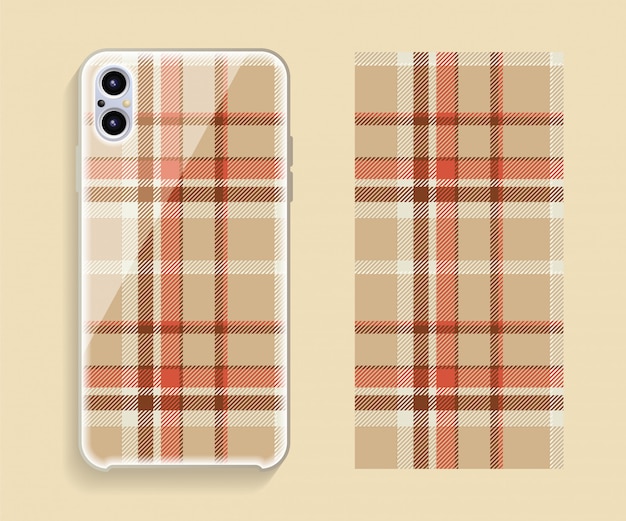 Conception De Couverture De Smartphone, Motif Géométrique Pour La Partie Arrière Du Téléphone Mobile. Design Plat.