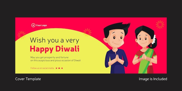 Conception De La Couverture De Vous Souhaite Un Modèle Diwali Très Heureux