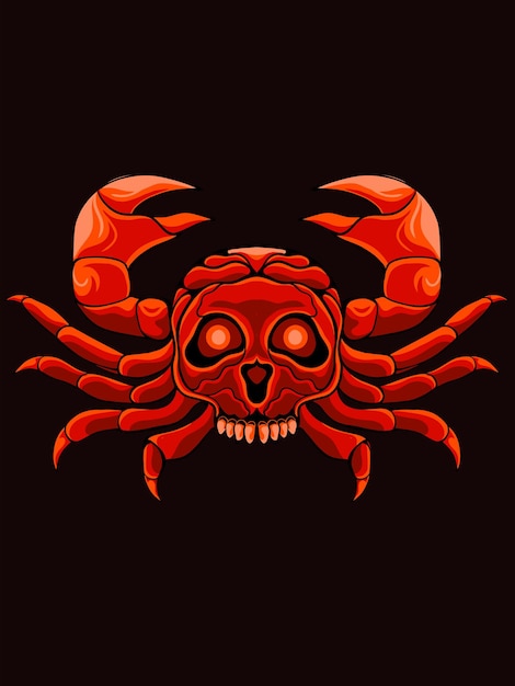 Conception De Crabe Unique De Vecteur