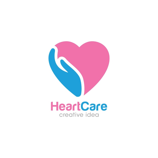 Conception créative du logo de l'amour