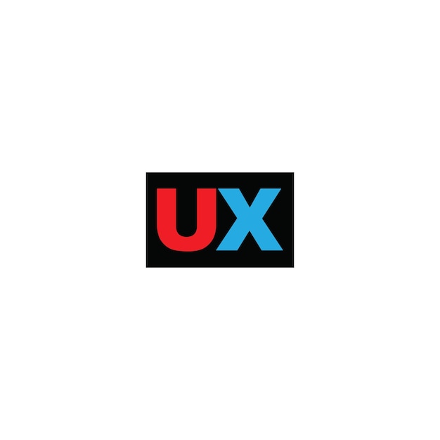 Vecteur conception créative de logo de lettre ux avec graphique vectoriel logo ux simple et moderne