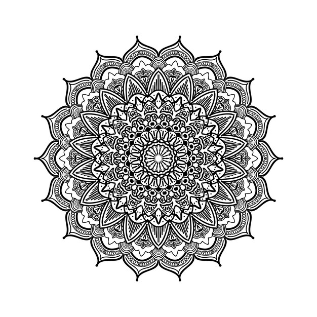 Conception Créative De Mandala Floral