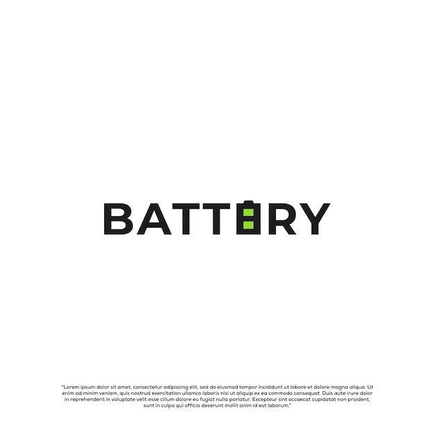 Conception Créative De La Typographie Du Logo De La Batterie