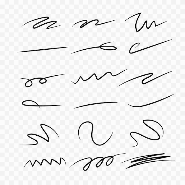 Vecteur conception de croquis vectoriels, signe, pointeur, point culminant, marqueur, style dessiné à la main, dessiné