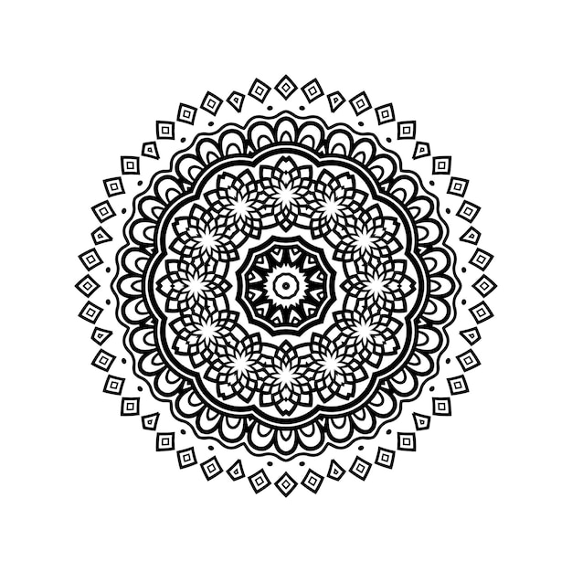 Conception Décorative Et Ornementale De Mandala Pour La Page De Coloriage Carte De Voeux Invitation Tatouage Yoga Et Conception De Symbole De Spa