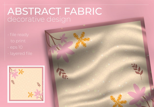 Vecteur conception décorative de tissu abstrait