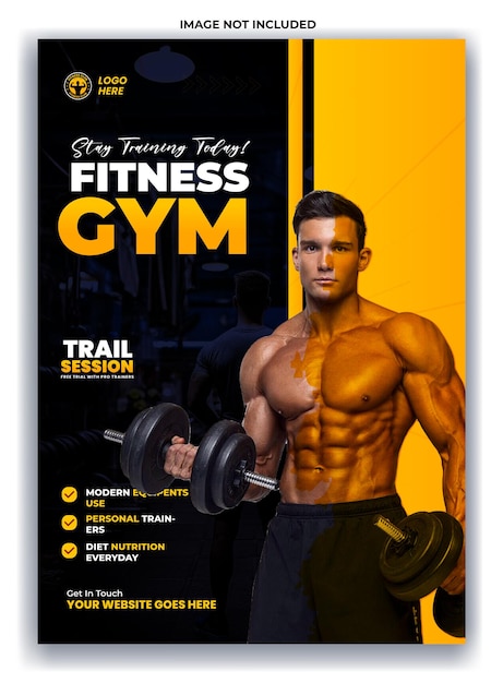 Conception d'un dépliant ou d'une affiche de gymnastique et de fitness