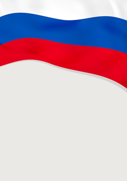 Conception De Dépliant Avec Le Drapeau De La Russie Modèle Vectoriel