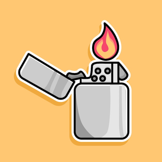 conception de dessin animé briquet à gaz