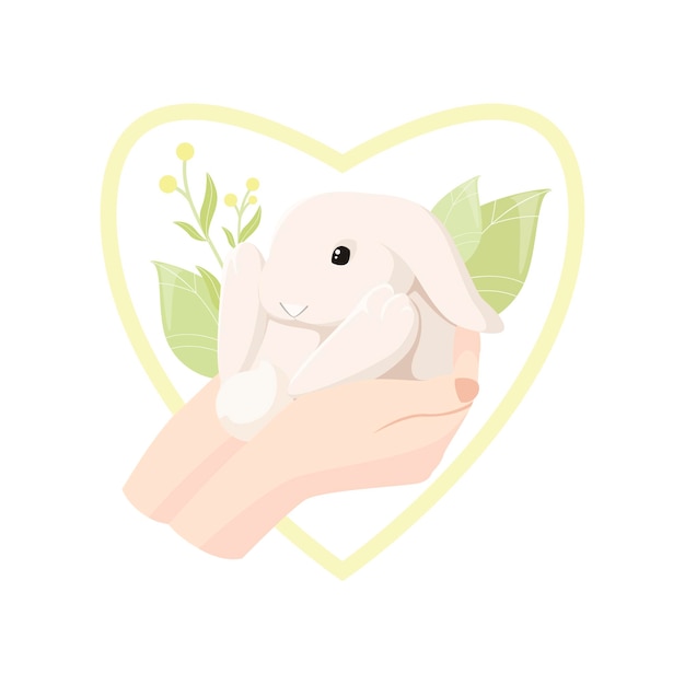 Conception de dessin animé mignon lapin