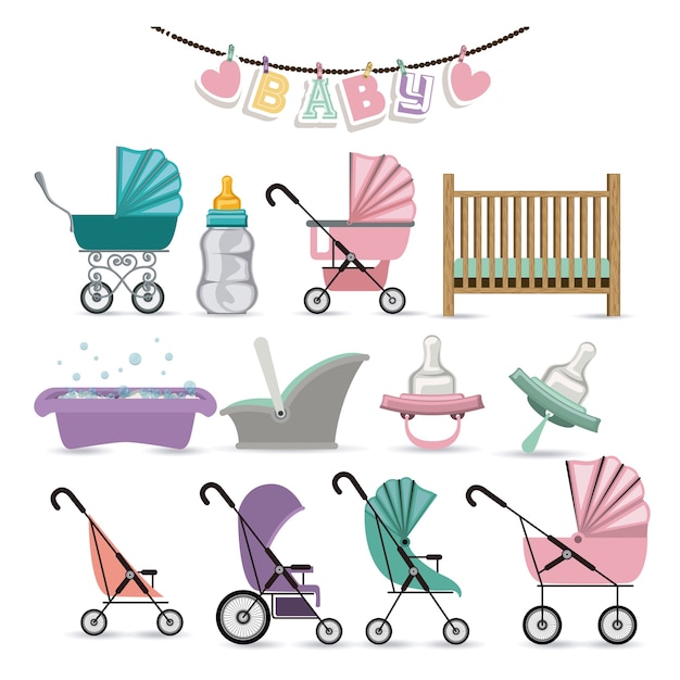 Conception de douche de bébé
