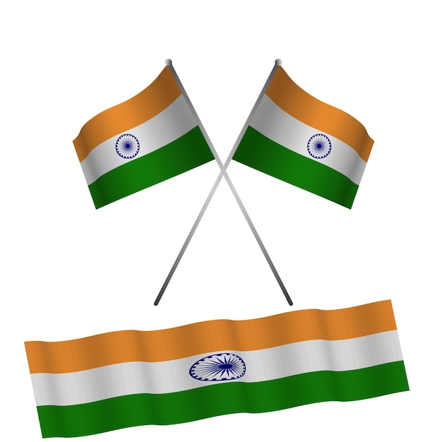 conception de drapeau indien de vague de vecteur avec un vecteur de conception créative