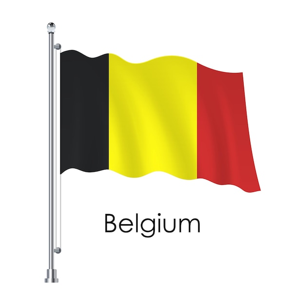 conception de drapeau ondulant vectoriel avec drapeau de mock-up