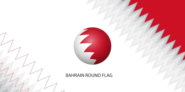 Conception De Drapeau Rond De Bahreïn Pour La Conception De Fond De La Fête De L'indépendance De Bahreïn