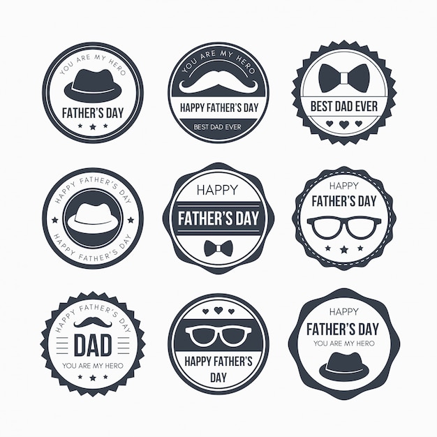 Conception Du Badge De La Journée Des Pères