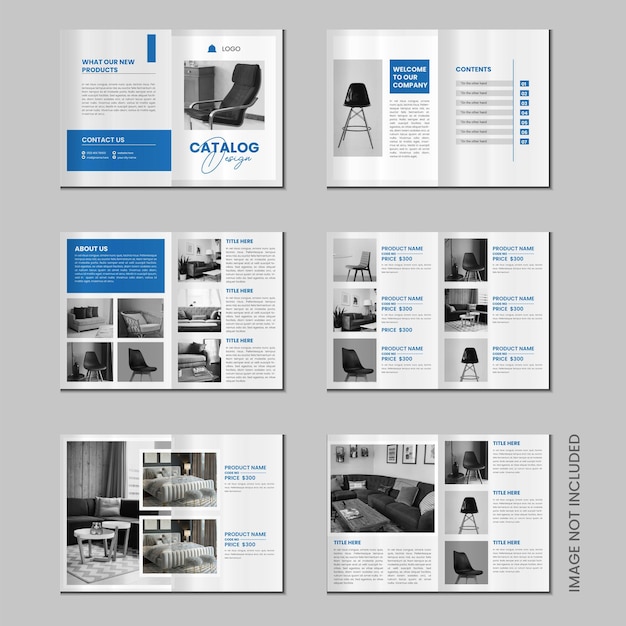Conception du catalogue ou conception du modèle de catalogue de produits de 12 pages