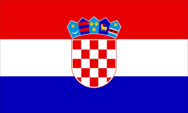 Vecteur conception du drapeau de la croatie