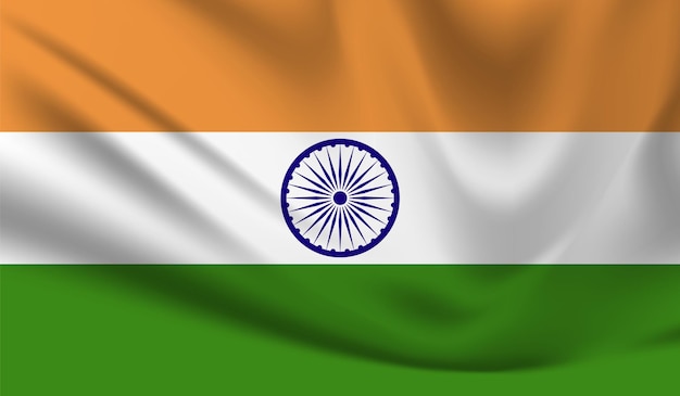 Vecteur conception du drapeau national de l'inde