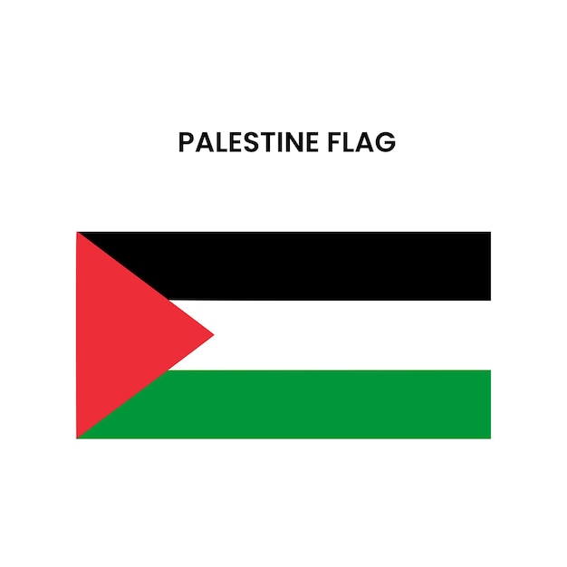 Vecteur conception du drapeau national palestinien