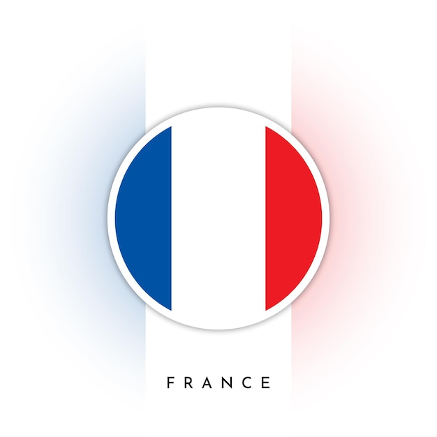 Conception du drapeau rond de la France