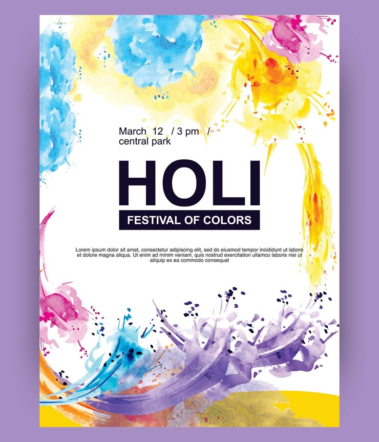 Vecteur conception du festival holi