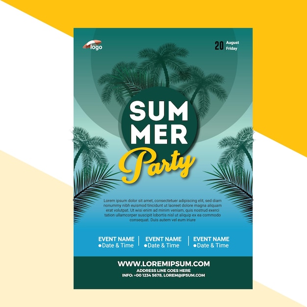 Conception du flyer d'été