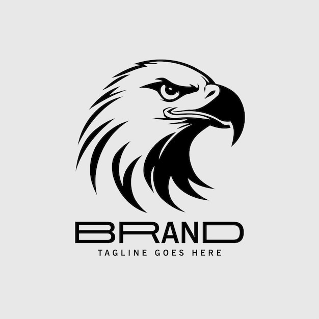 conception du logo de l'aigle vectoriel