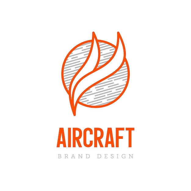 Conception du logo des ailes d'avion
