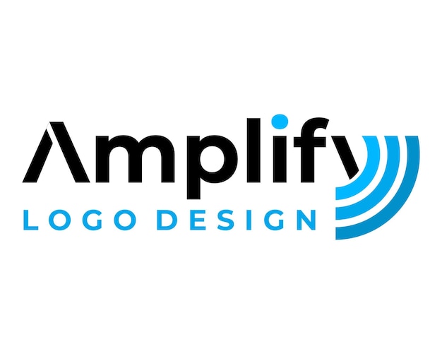 Conception Du Logo De L'amplificateur Wordmark.