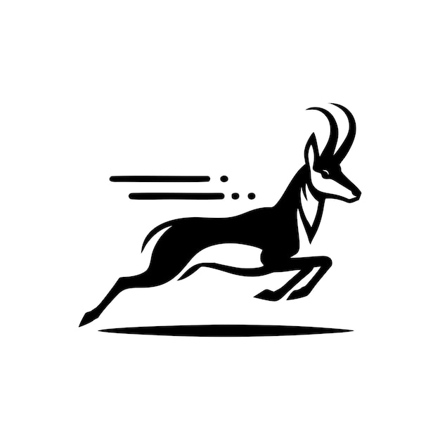 Vecteur conception du logo de l'antilope