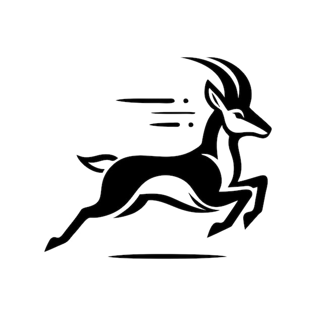 Vecteur conception du logo de l'antilope