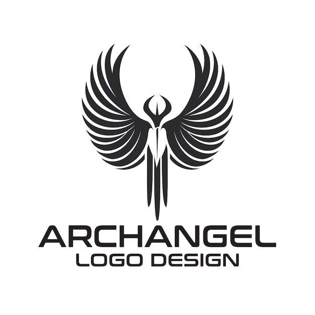 Vecteur conception du logo de l'archange vectoriel