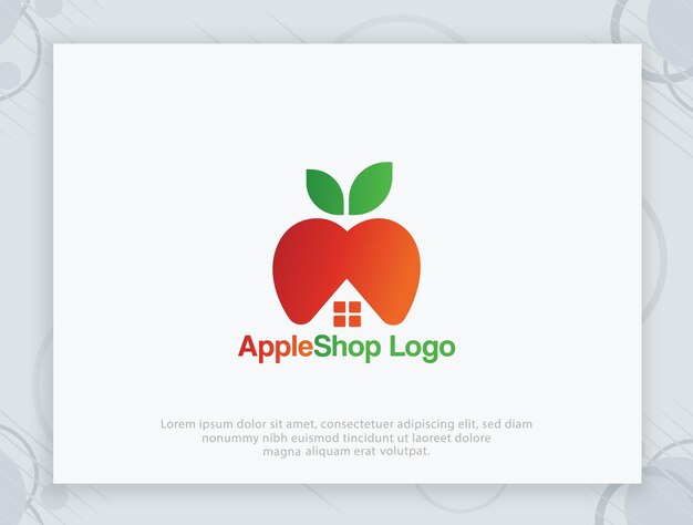 Vecteur conception du logo de la boutique apple