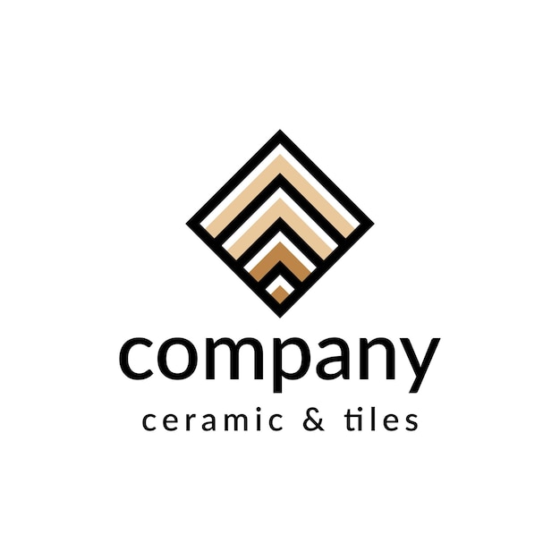 Vecteur conception du logo des carreaux de céramique