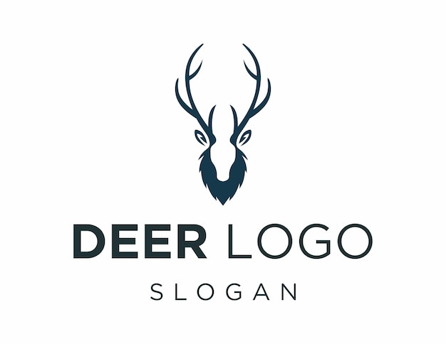 La conception du logo de cerf créée à l'aide de l'application Corel Draw 2018 avec un fond blanc
