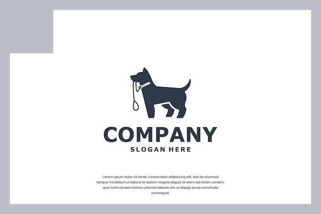 Vecteur conception du logo des chiens avec les compétences de l'entraîneur