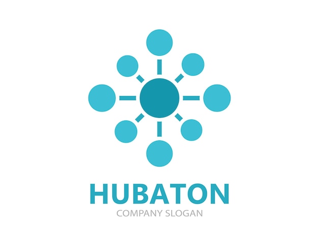 Vecteur conception du logo de la connexion du hub