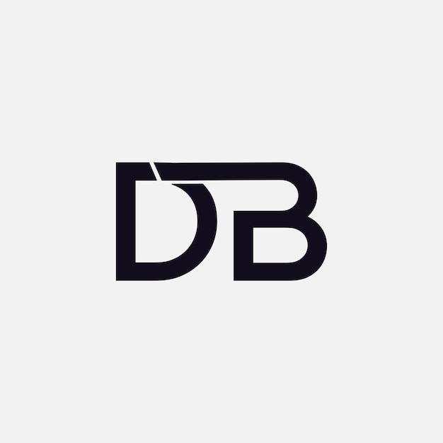 Conception du logo créatif vectoriel db