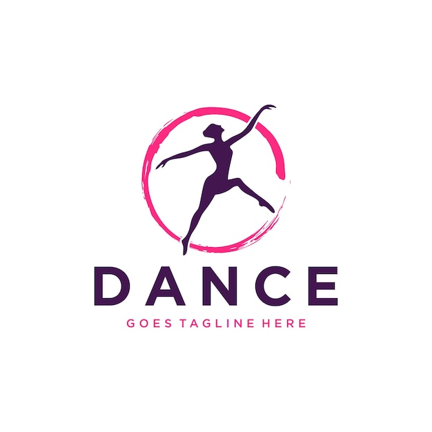 Vecteur conception du logo de danse