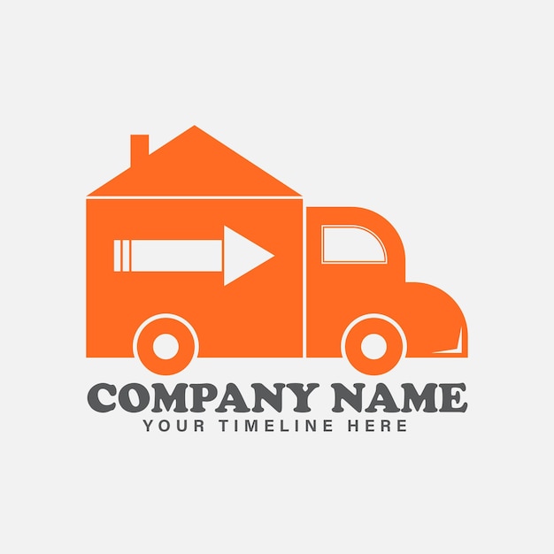 Conception Du Logo Des Déménageurs Avec Un Modèle Vectoriel De Camion