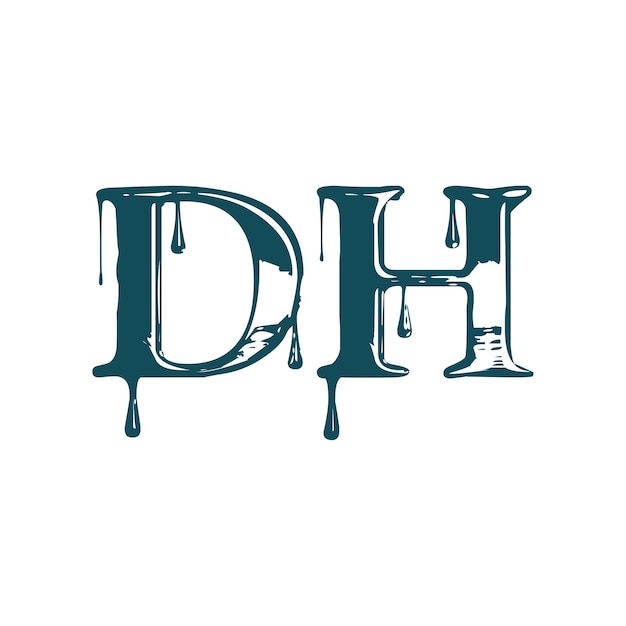 Vecteur conception du logo dh