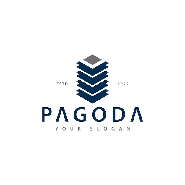 Conception Du Logo Du Bâtiment De La Pagode